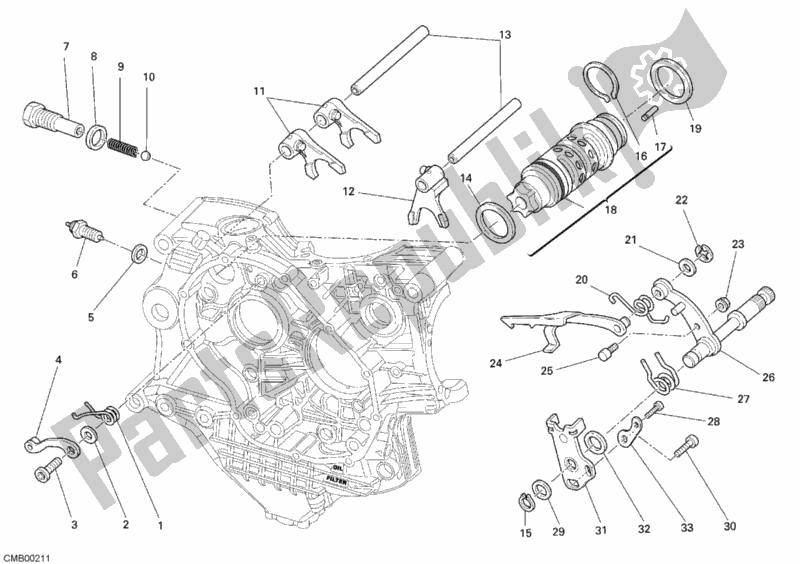 Todas las partes para Shift Cam - Horquilla de Ducati Superbike 1098 R 2009